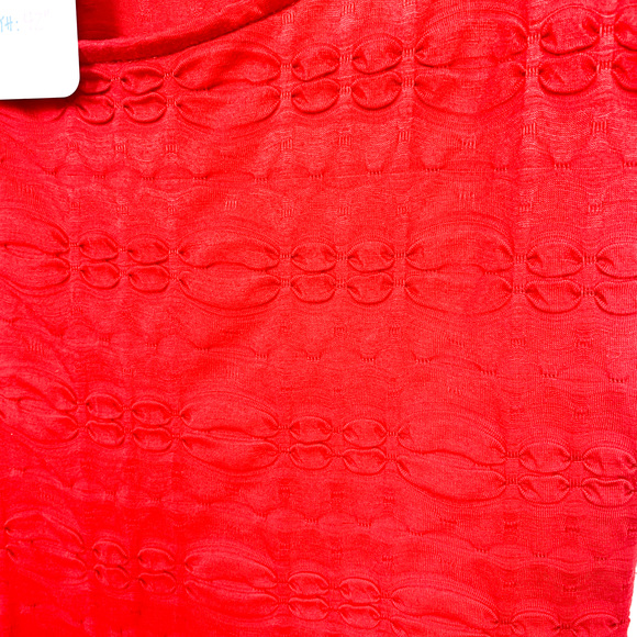 Max Studio Short Sleeve Form Fitting Mid Length Red Dress - Picture 7 of 9